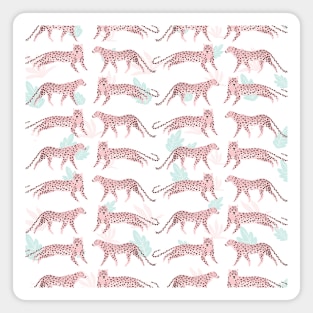 Pink Leopard Design Magnet